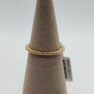 Gold Plated Eternity or Infinity Ring with CZs, Size 7